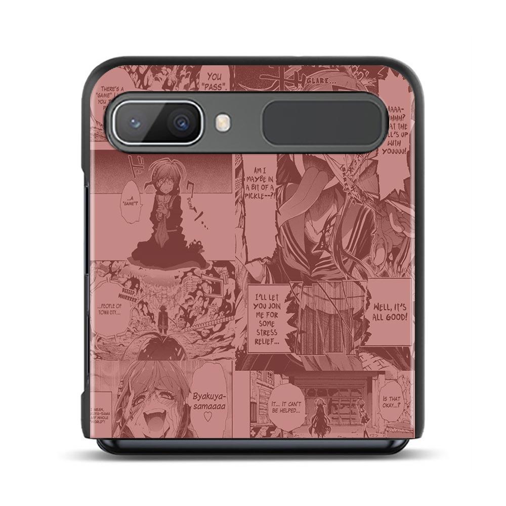 Защитный чехол для телефона Samsung Galaxy Z Flip3 5g, чехлы на заднюю панель для Samsung Z Flip Capa Black Shell Fundas Danganronpa Cartoon