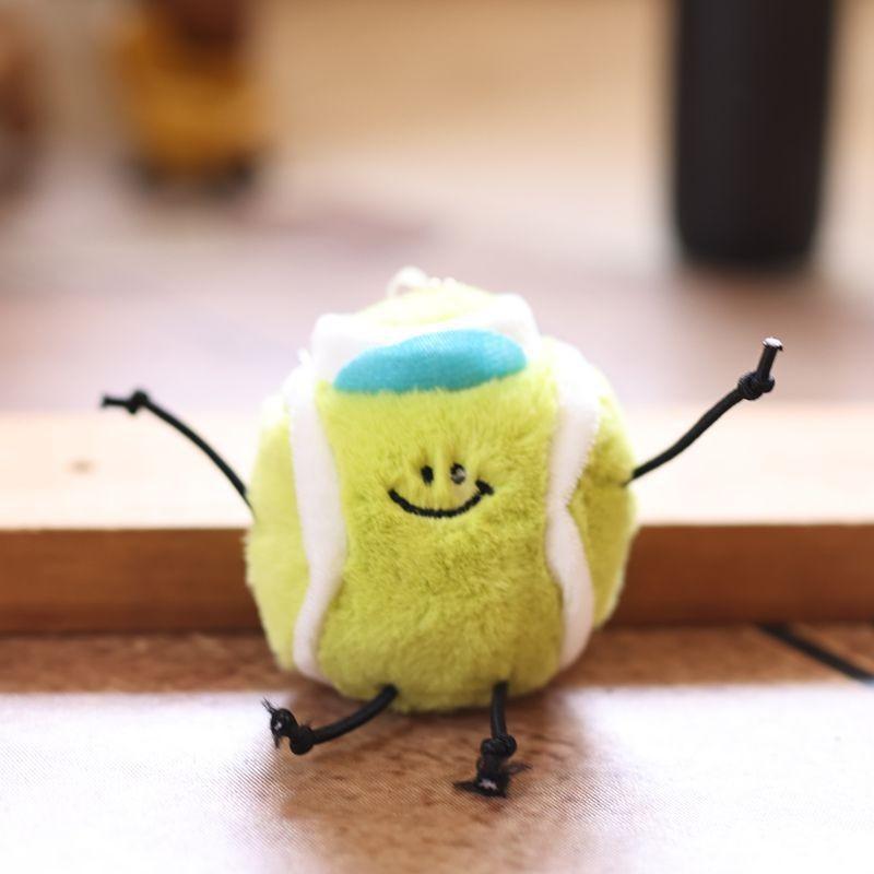 Плюшевый брелок для ключей в виде баскетбольного мяча с мягким коротким ворсом для спортивных фанатов и рюкзаков