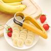 Banana Slicer Stainless Steel Manual Food Slicer Multifunctional Strawberry Cucumber Carrot Egg Cutter for Home Outdoor
