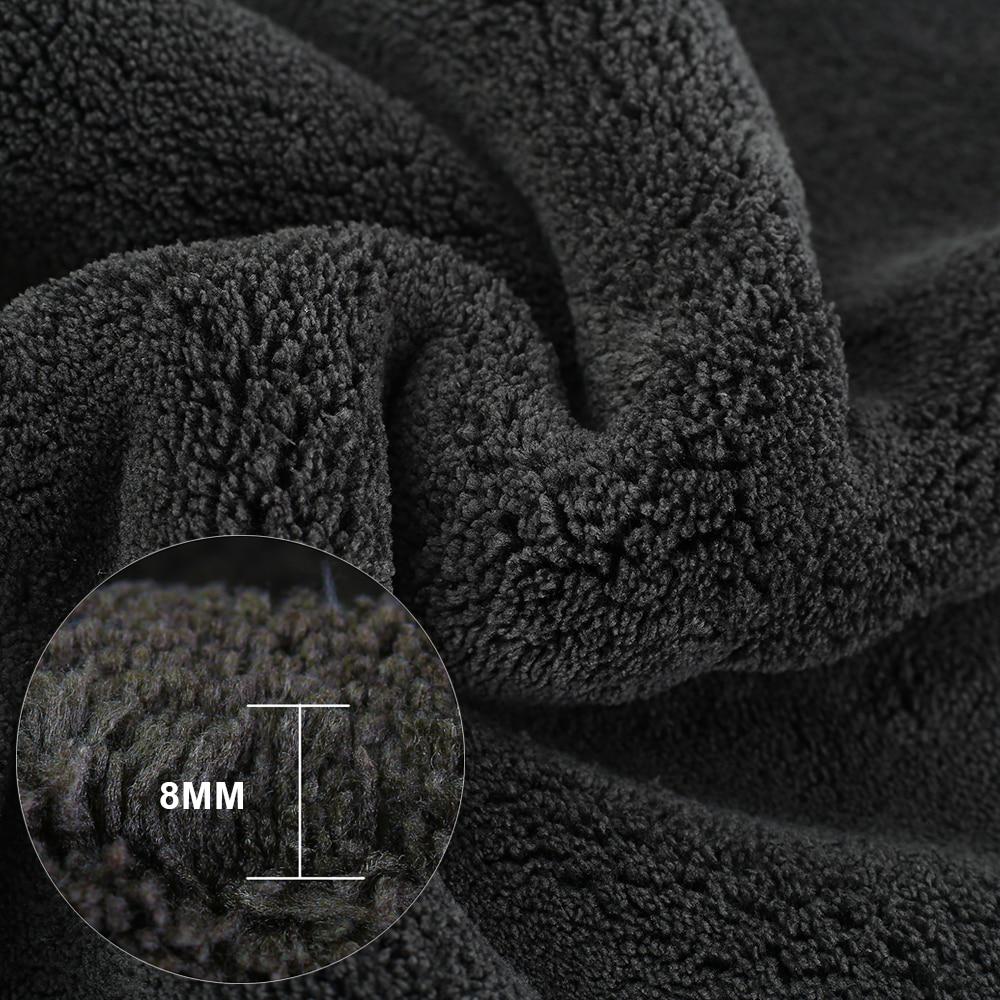 Автомойка 1200GSM Детализация автомобиля Полотенце из микрофибры Ткань для чистки автомобиля Сушка Толстая тряпка для мытья автомобиля