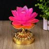 1Pc Colorful Lotus Lamp Led Lamp Electronic Changming Lotus Lamp Guanyin God of Wealth Offering Lamp Wholesale Buddha Lamp Buddhist Utensils