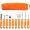 Набор инструментов для резьбы по тыкве из нержавеющей стали на Хэллоуин, 7 шт./11 шт., профессиональный набор ножей для резьбы по тыкве с футляром для переноски
