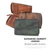 Кошелек Hamnett Luxury Italian Vegetable Tannin Leather FLUID L Zipper Medium Size Box Orange [Catherine London]