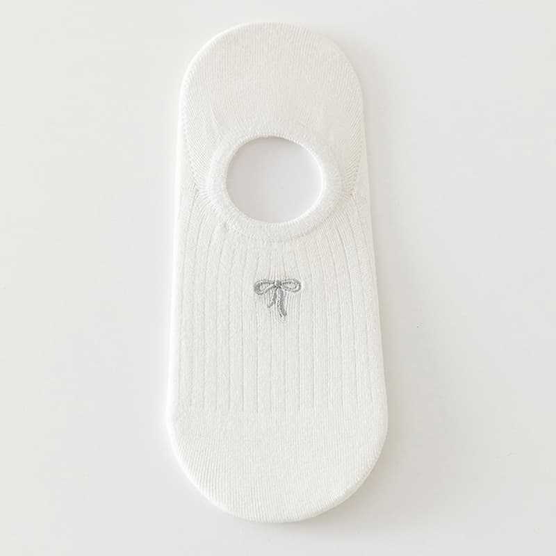 Женские тонкие милые мультяшные вышитые силиконовые нескользящие дышащие носки-лодочки на весну и лето