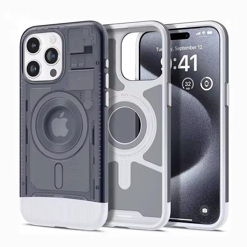 Роскошный классический чехол C1 MagSafe для iPhone 16 Pro Max 16 Pro 15 14 13 - ультрагибридный магнитный защитный чехол с жестким корпусом