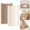 Quilted Cotton Diaper Changing Table Cover Set of 2 or 1 Soft Fabric Nappy Pad Sleeve Case for Newborns and Infant