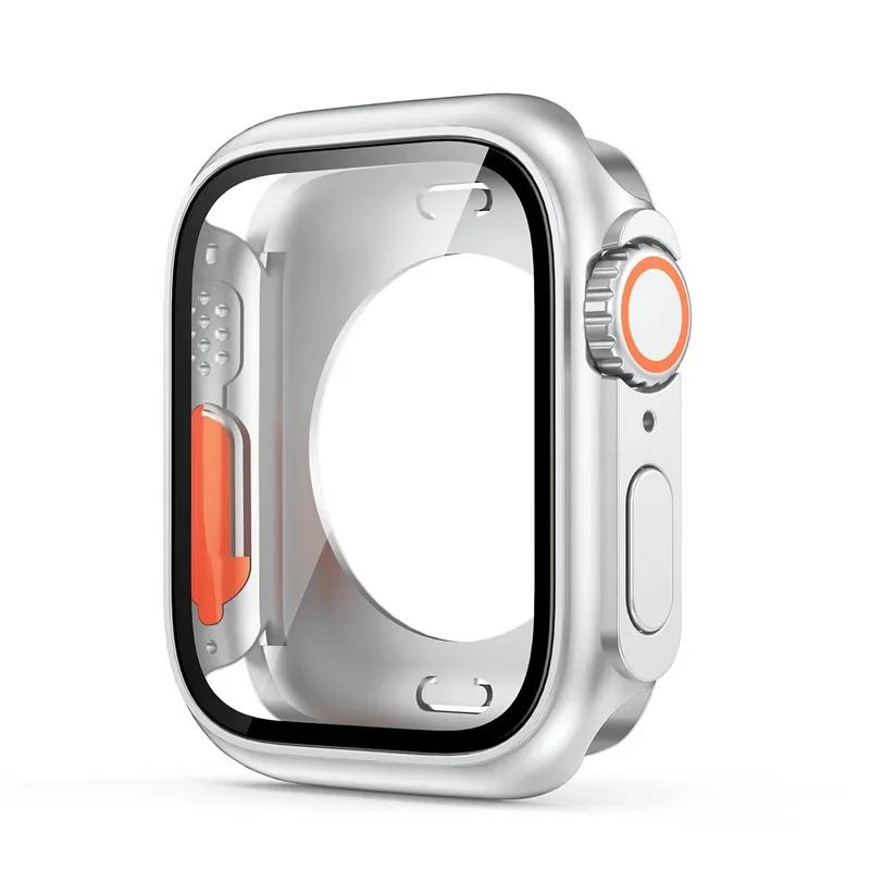 Защитная крышка для Apple Watch 44 мм 45 мм 40 мм 41 мм Жесткий ПК Передний Задний Бампер Чехол для iwatch 9 8 7 6 5 4 Изменить на Ultra