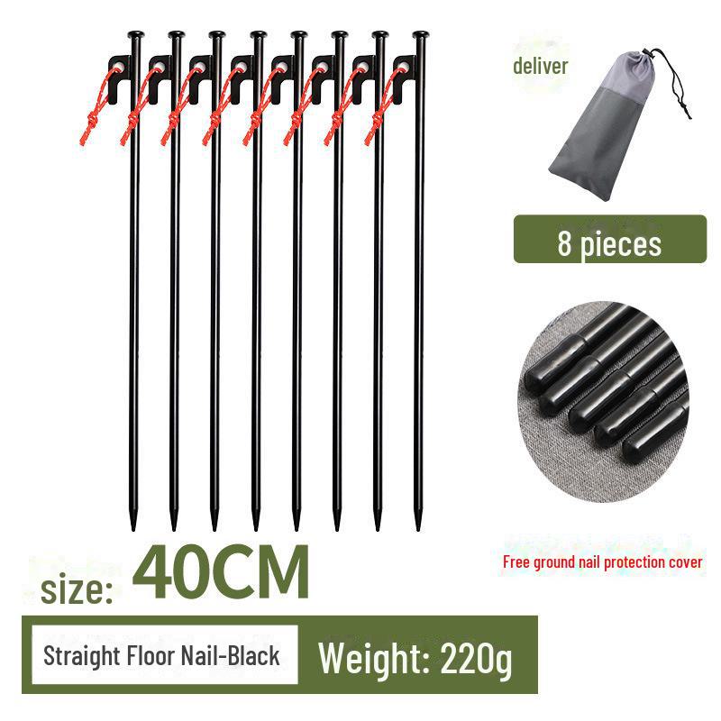 Outdoor Camping Windproof Steel Tent Peg Set