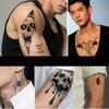 Хэллоуин Тату-наклейка Водостойкая и потостойкая Имитация паука Череп Временная тату-наклейка Вечеринка Выступление