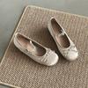 Модные женские туфли Мэри Джейн, балетки для женщин, модный осенний стиль, бант-бабочка, хрустальные, неглубокие, одинарные туфли, zapatillas de mujer