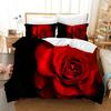 Комплект постельного белья «Красная роза» Комплект постельного белья с цветами Односпальный Двуспальный Двуспальный Королевский Суперкоролевский Размер Комплект постельного белья