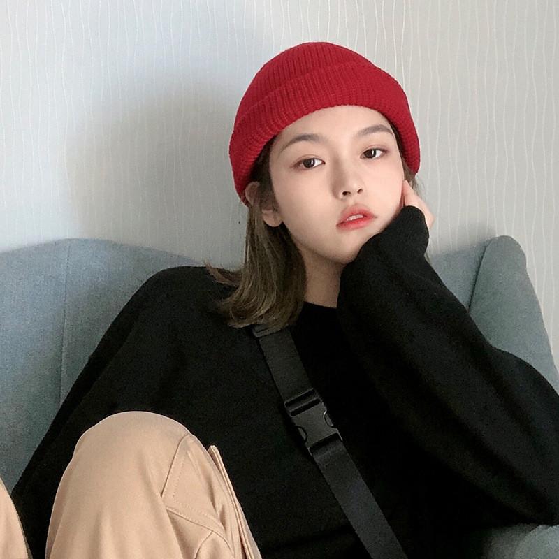 Унисекс Вязаная Шикарная Шапка Зимняя Мягкая Хлопковая Шапка Теплая Дизайн с Круглым Верхом