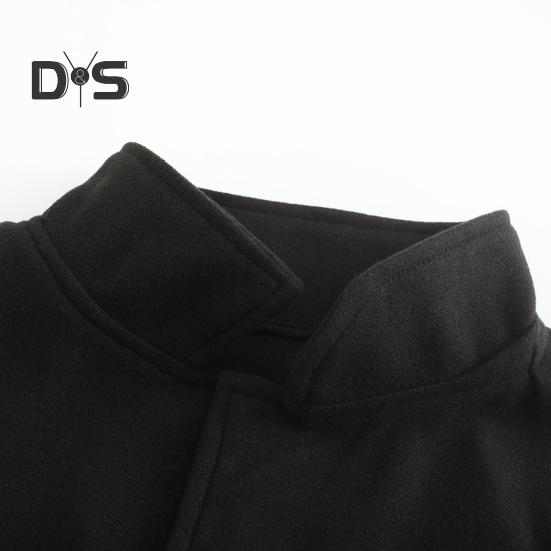 Мужское пальто с лацканами, длинный рукав, однобортный однотонный пиджак с карманами, свободный крой, повседневная верхняя одежда, повседневная одежда