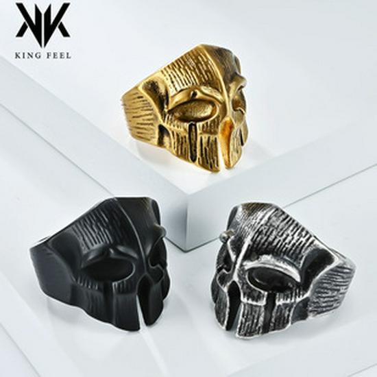 European & American Style Titanium Steel Men's Star Ring: Mystical Seven-Pointed Star Trend