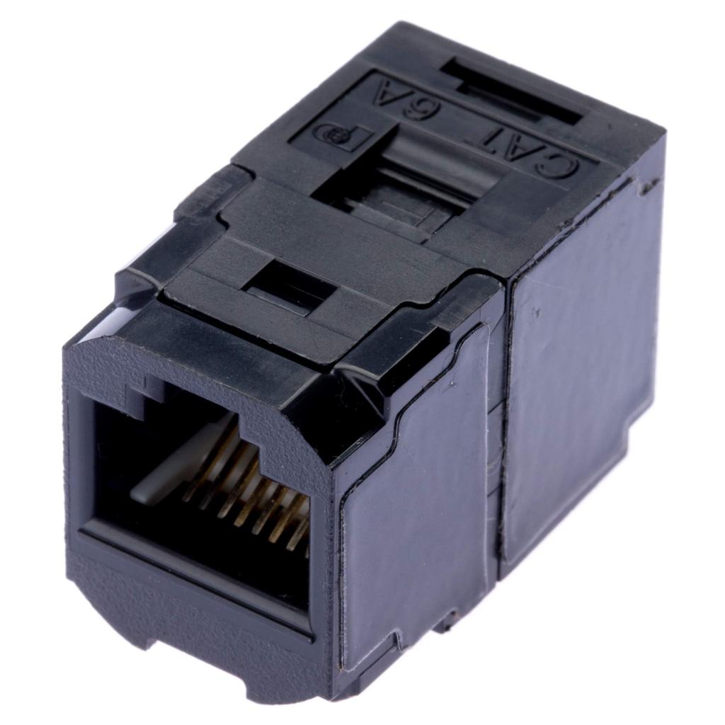 Входной разъем RJ45 Panduit Corporation (JJ-адаптер) Совместимость с Cat6A, черный CC6X88BL