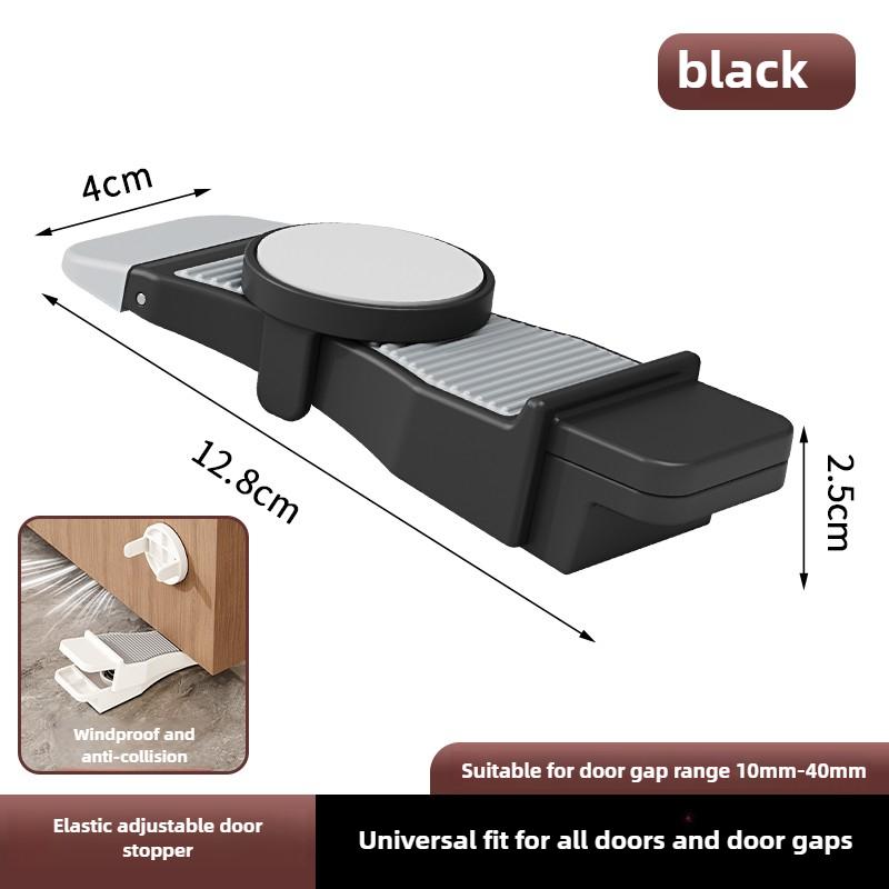 1-Pack Spring Door Security Stopper, Non-Slip Adjustable Heavy Duty Door Stop, Portable Anti-Slip Door Holder