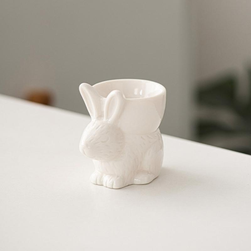 Rabbit Shape Eggs Cups Handmade Eggs Tray Eggs Supplies Boiled Eggs Holder Add a Touch of Charm to Your Breakfast Table