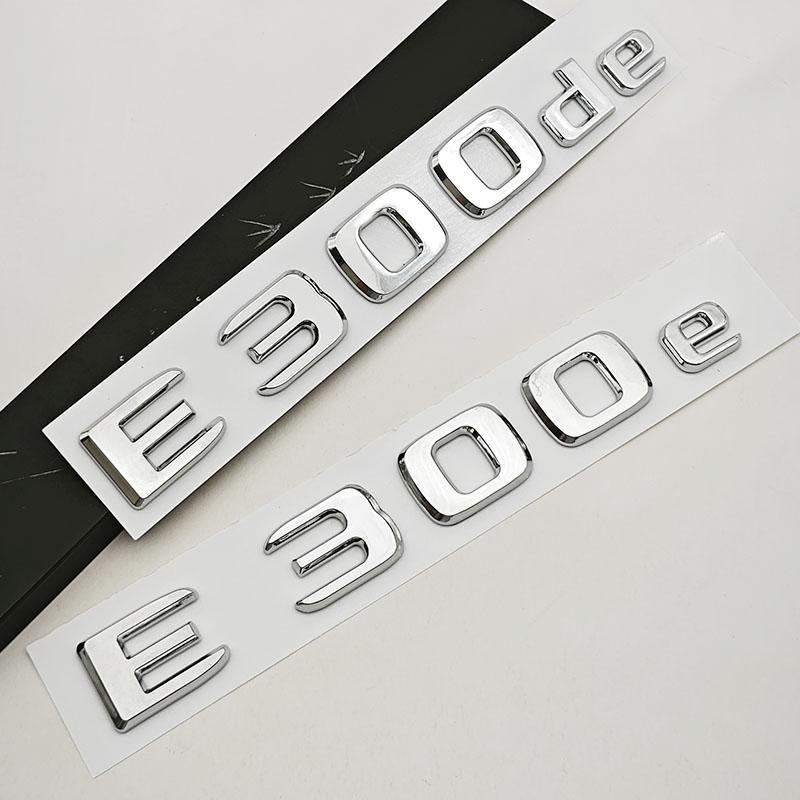 3D ABS Car Letters Logo E300e E300de Badge Sticker Rear Trunk Emblem Decals For Mercedes Benz E300e E300de W213 S213 Accessories