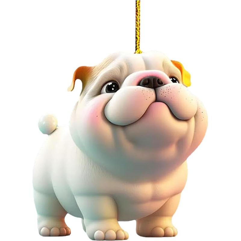 New Christmas Cute Dog Series Christmas Tree Decorations Car Acrylic Pendant AVE