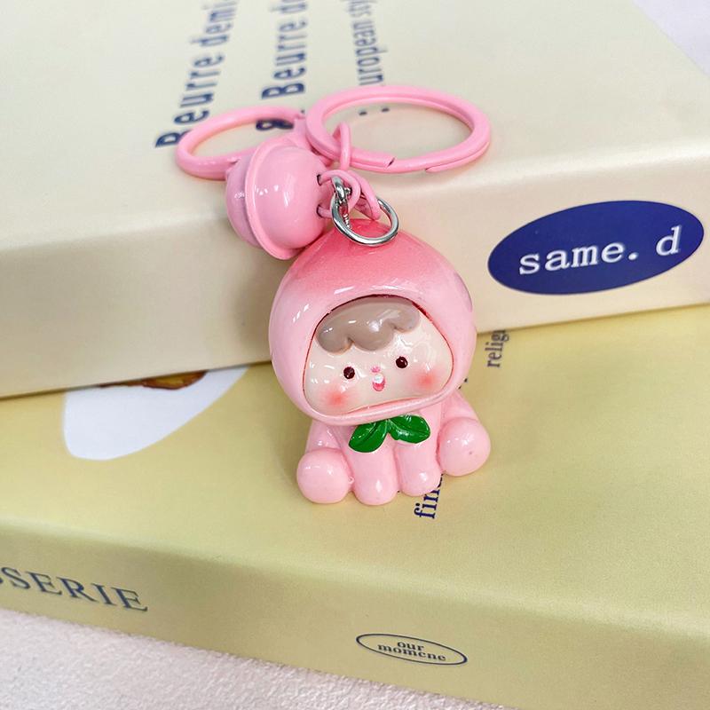 Креативная кавайная смоляная трехмерная кукла-брелок для рюкзака, подвеска, аксессуары, милый сладкий фрукт, автомобильный брелок, маленькие подарки