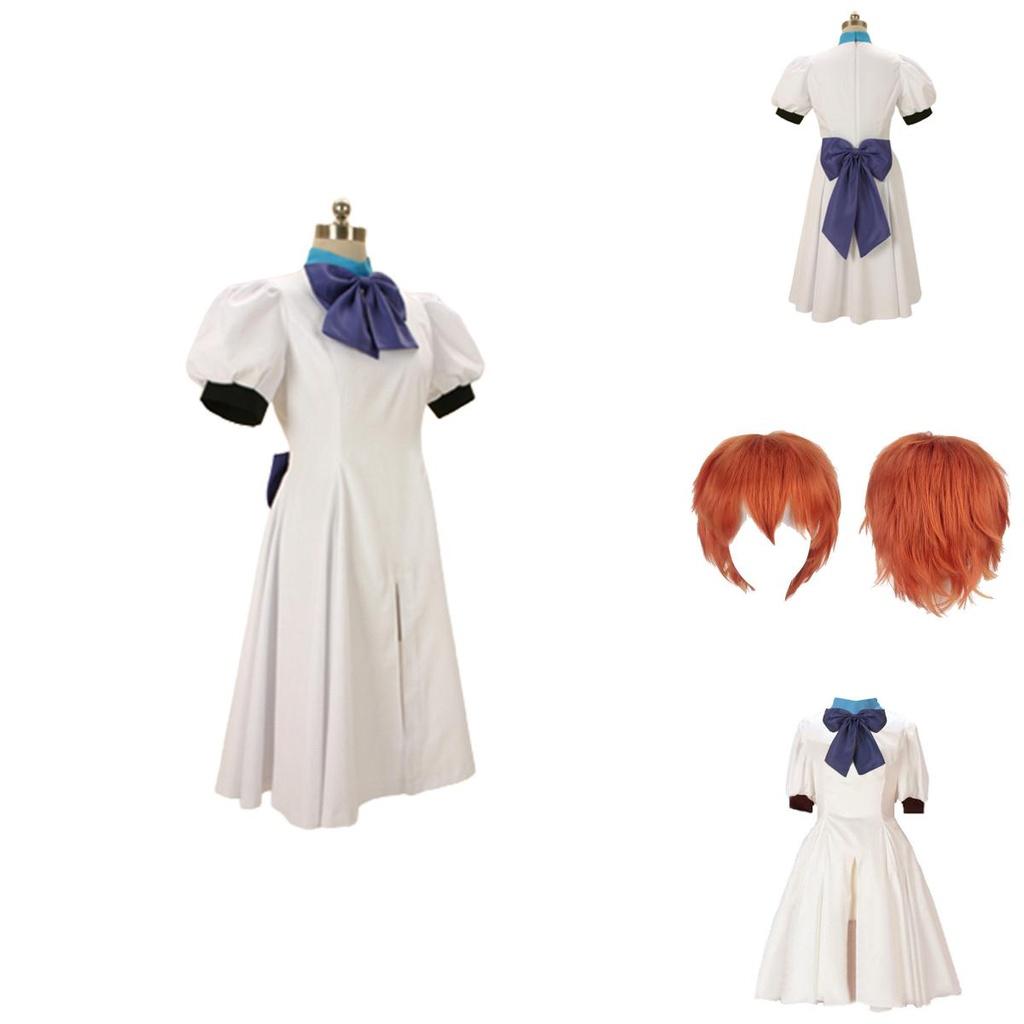 Потрясающий костюм платья Рены Рюгу из японского аниме Когда плачут с париком