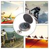 J35A Vintage Portable Zinc Alloy Flip open Pocket Watch Compass for Outdoor Navigation Tools