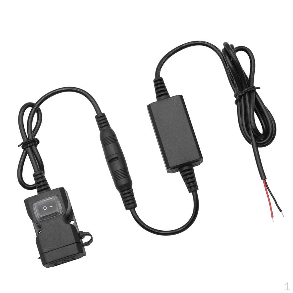 Руль мотоцикла Двойной USB-порт для зарядки Розетка С переключателем Водонепроницаемый