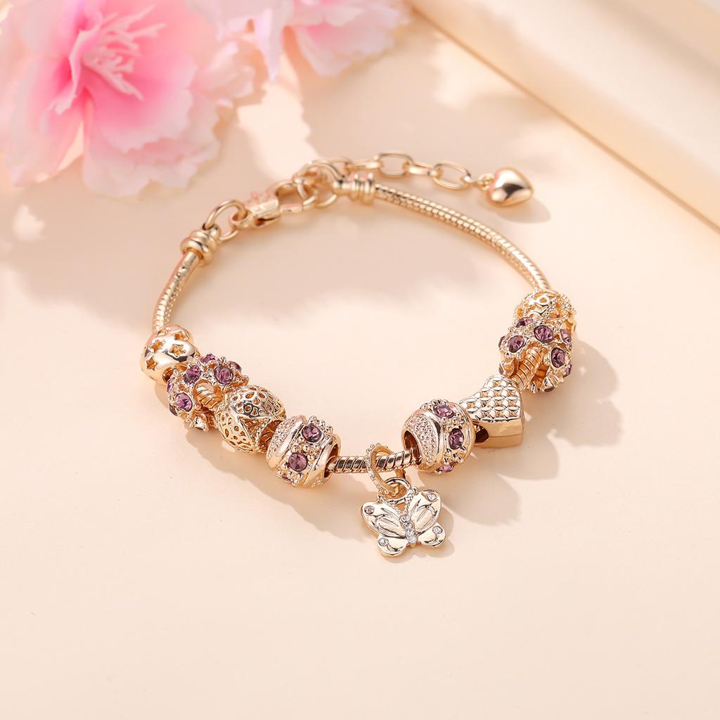 Милый браслет-бабочка, модные рождественские украшения на Хэллоуин, браслет с сердцем из бисера, подвеска в форме сердца, браслет-цепочка, ювелирные изделия на день святого Валентина