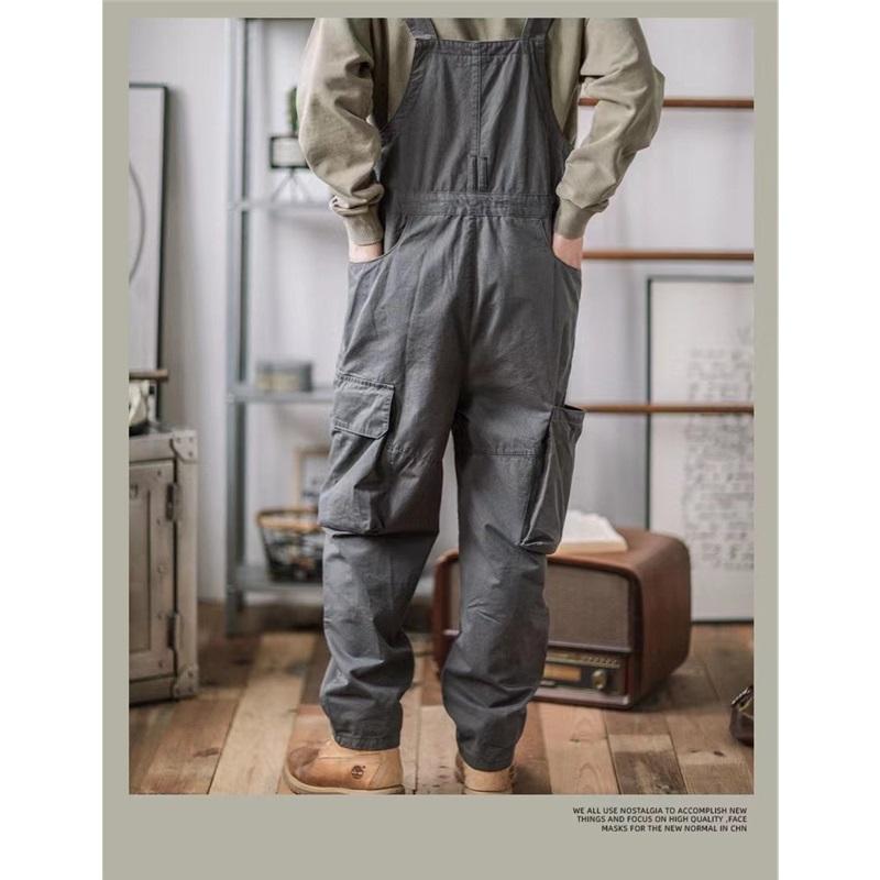 Мужской свободный рабочий комбинезон в стиле «американский ретро» с множеством карманов