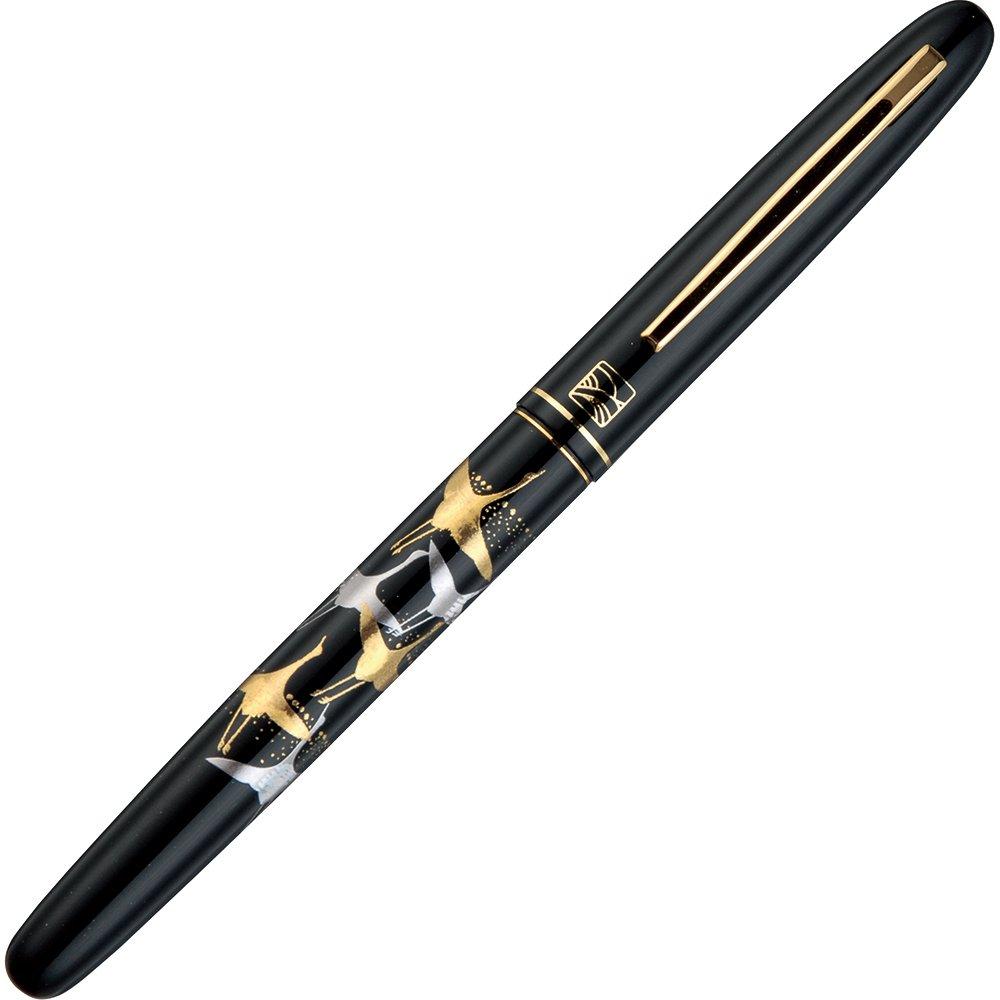 Kuretake Brush Fountain Black Pen, Brush, Maki-e, Story, Tsuruju, Black, Barrel, DU184-415