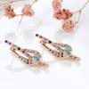 Luxury Drop Earrings With Multi Color Zircon Statement Women's Wedding Party Jewelry