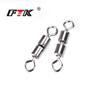 FTK 50pcs/lot Swivel Ball Bearing Fishing Swivel with Solid Swivel Safety Snap Ring Swivel Carp Fishing Accessories