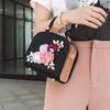 Women Fashion Casual Chain Box Bag Shoulder Bag Pearl Flower PU Leather