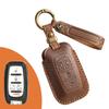 Genuine Leather Retro Key Cover for Chrysler 300C - Handmade Protective Shell with Buckle