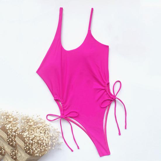 Модное женское монокини, однотонное удобное женское бикини с открытой спиной для бассейна