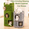 Комплексный кошачий замок-домик с отверстиями, кошачий кондоминиум, кошачий домик в японском стиле, домик для питомца