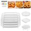 Three-layer Stackable 304 Stainless Steel Air Fryer Dehydrator Grill Rack