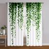 2 шт., Шторы с рисунком 2D-печать Зеленый ротанг Машинная стирка (без удилища) Украшения для улицы Ldeal для гостиной, спальни и