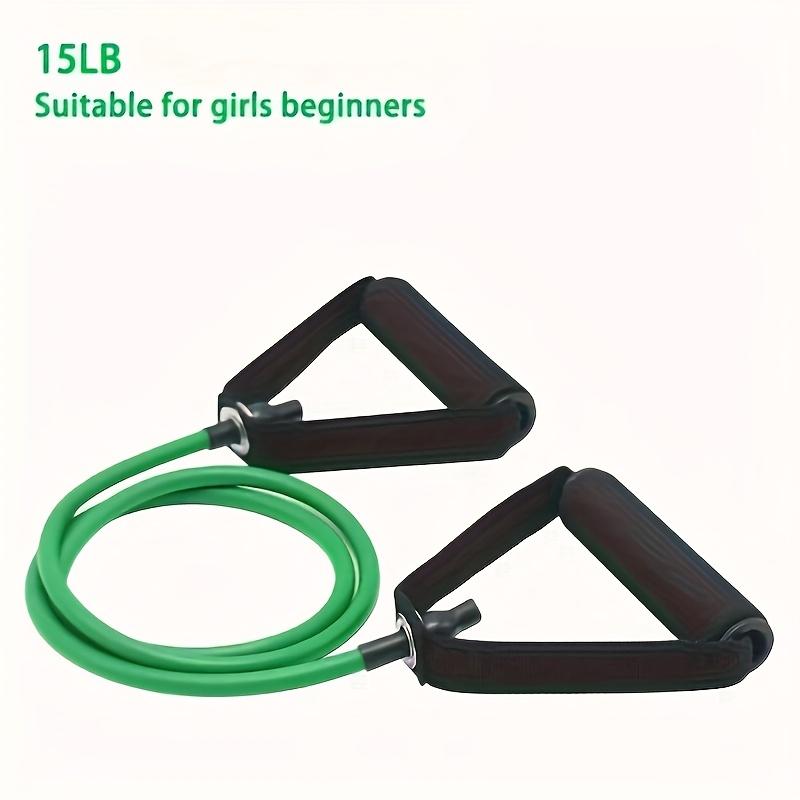 1 шт. Фитнес-растяжка, 5-скоростная лента сопротивления с ручкой, Идеально подходит для домашних упражнений, Пилатеса, Формирования тела, Идеальный подарок на Рождество