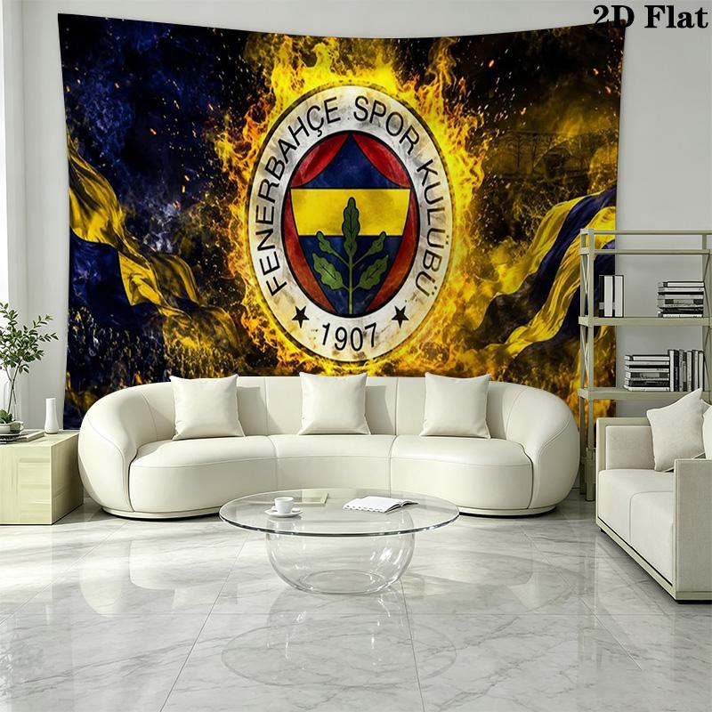 Фенербахче СК Настенный Гобелен Эстетичное Настенное Украшение Печатная Ткань Одеяло Декоративные Гобелены для Спальни Гостиной Домашний Декор