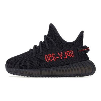 Оригинальные Yeezy Boost 350 V2 Bred Низкие спортивные повседневные кроссовки для малышей Черные BB6372-2020