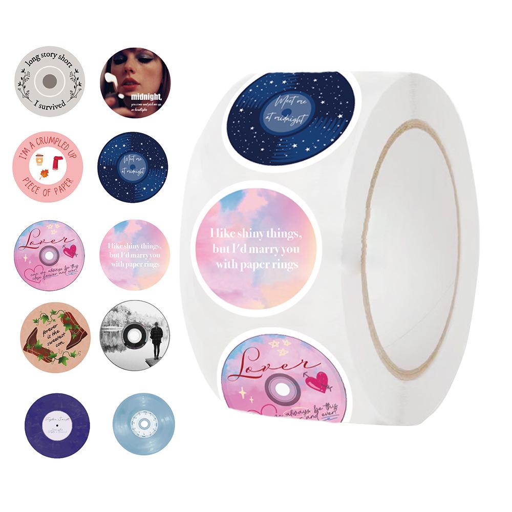 500 Sheets/roll Stickers Roll Stickers New Product Taylor Taylor Swift Creative Handbook Material Self-adhesive Sealing Stickers