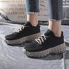 Dad Shoes Girl Shallow Mouth New Casual Sports Round Head Breathable Flying Weaving Paris Tire Thick-soled Tank Shoes