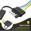 Oyviny 5 Way Flat Trailer Wiring Harness Plug 22 Inch Wire Lead Trailer End Durable 5 Pin Male Connector Trailer Light Wiring Harness Extension