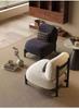 Cozy Lambswool Single Sofa Chair - Ideal for Living Rooms, Balconies, and Meeting Spaces