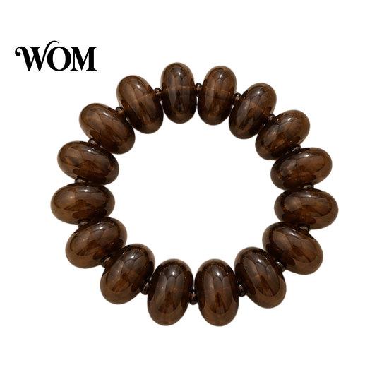 Wrist Jewelry Bead Bracelet for Women, Colorful Acrylic Beads Elastic Adjustable Stretch Bracelet, Boho Summer Beach Vacation Ladies