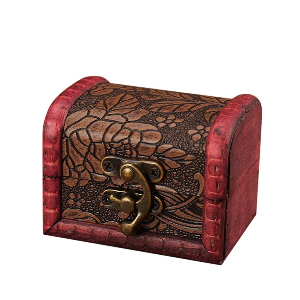 Шкатулка для драгоценностей, винтажная деревянная шкатулка ручной работы с металлическим замком для хранения драгоценностей, сокровище, жемчуг