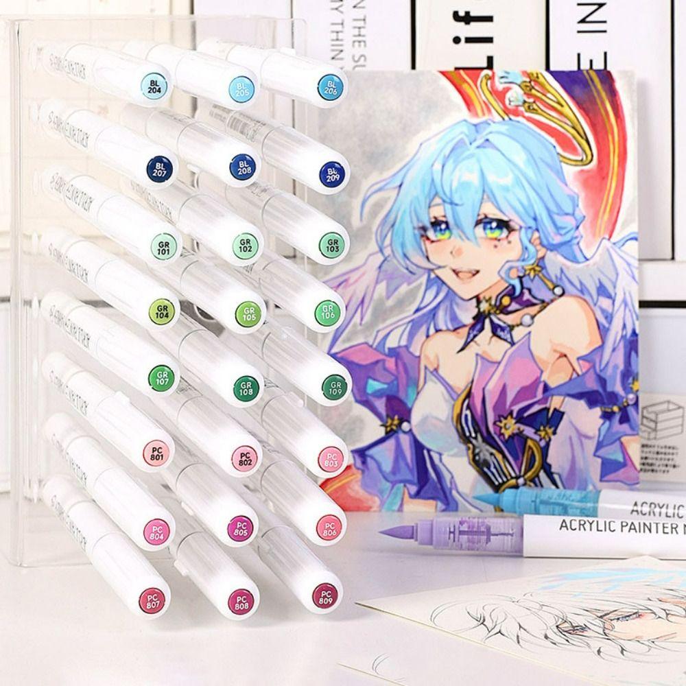 Стекируемая цветная ручка 9-цветная художественная акварельная ручка портативная акриловая маркерная ручка для рисования