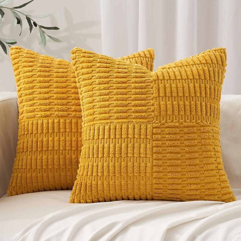 Super Soft Corduroy Pillow Cover Solid Color Wear Resistant Throw Pillow Covers Textured Thickened Pillowslip Couch Sofa