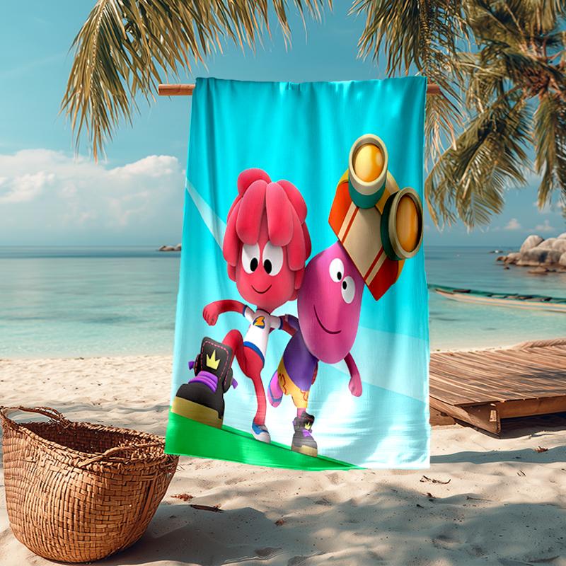 Ультрамягкое пляжное полотенце с тематикой Jelly Jamm, идеально подходит для бассейна - кемпинга, дайвинга - идеальный спутник в путешествии, яркое пляжное полотенце.